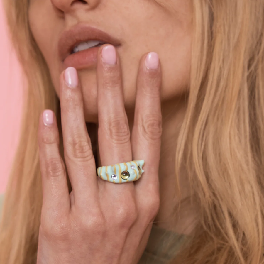 Collina Strada Demi Alien Ring Lemon Stripe