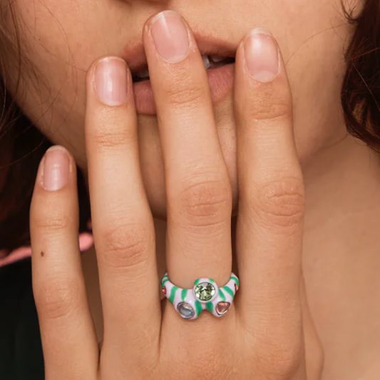 Collina Strada Florence Ring Liliac Stripe