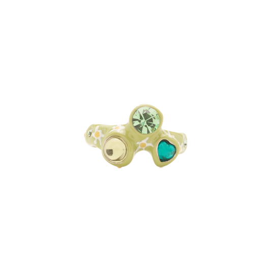 Collina Strada Florence Ring Lime Flowers
