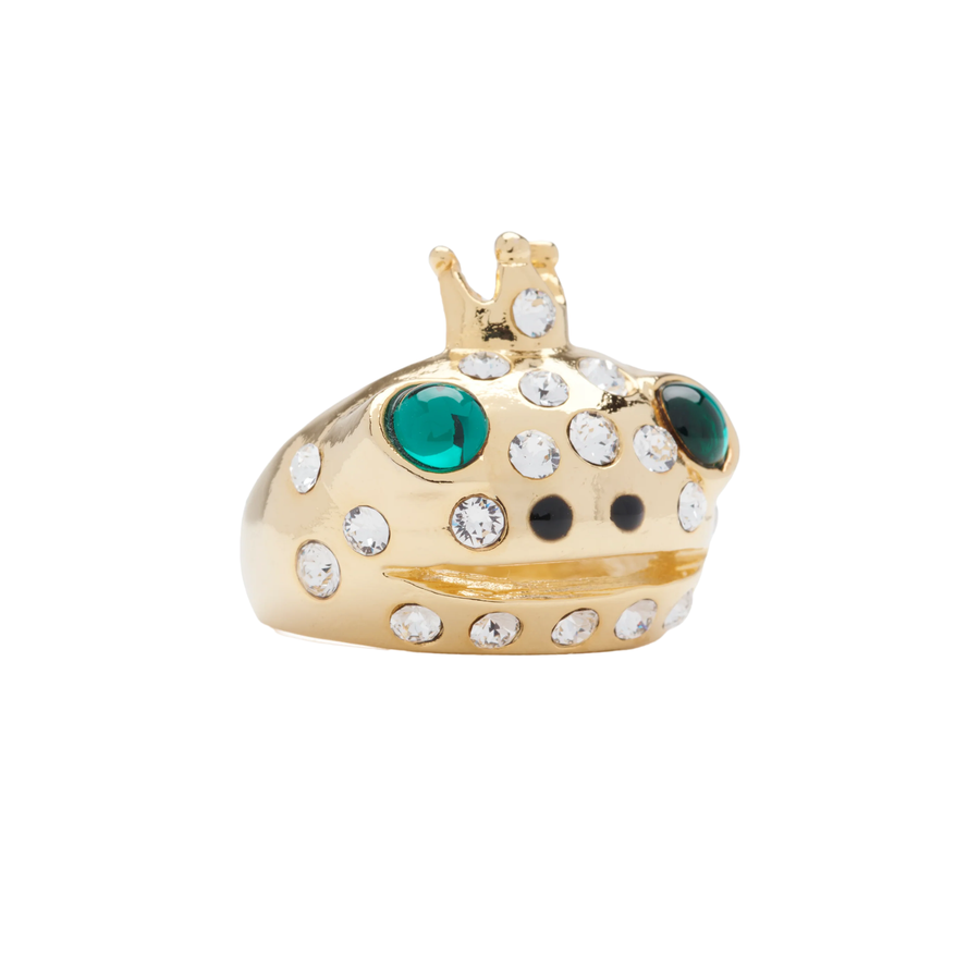 【Collina Strada】グリーン Frog Prince カエルの王子 リング Collina Strada Frog Prince Recycled Pewter Ring In Frog