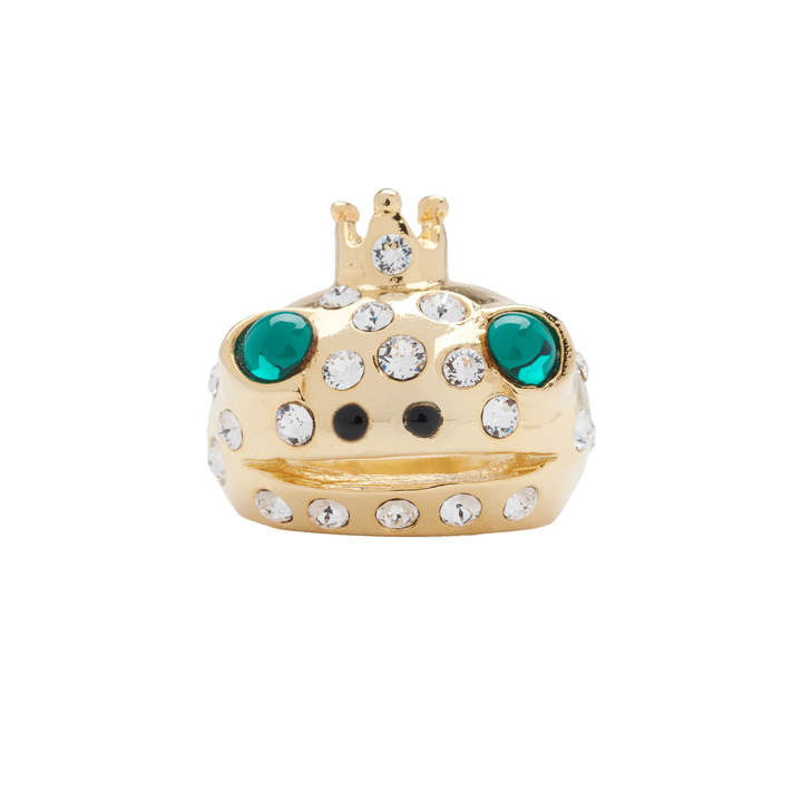 Collina Strada Frog Prince Ring Emerald Gold Freckles