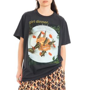 Collina Strada Girl Dinner Rhinestone Graphic Tee