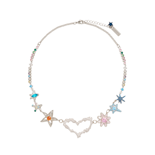 Collina Strada Heart Flame Constellation Necklace Multi