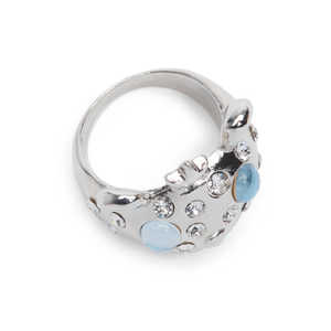 Collina Strada Princess Bear Ring Silver Sky Freckles