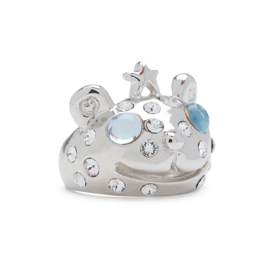 Collina Strada Princess Bear Ring Silver Sky Freckles