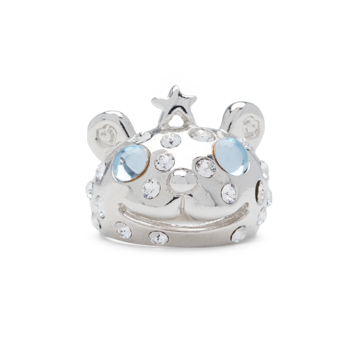 Collina Strada Princess Bear Ring Silver Sky Freckles