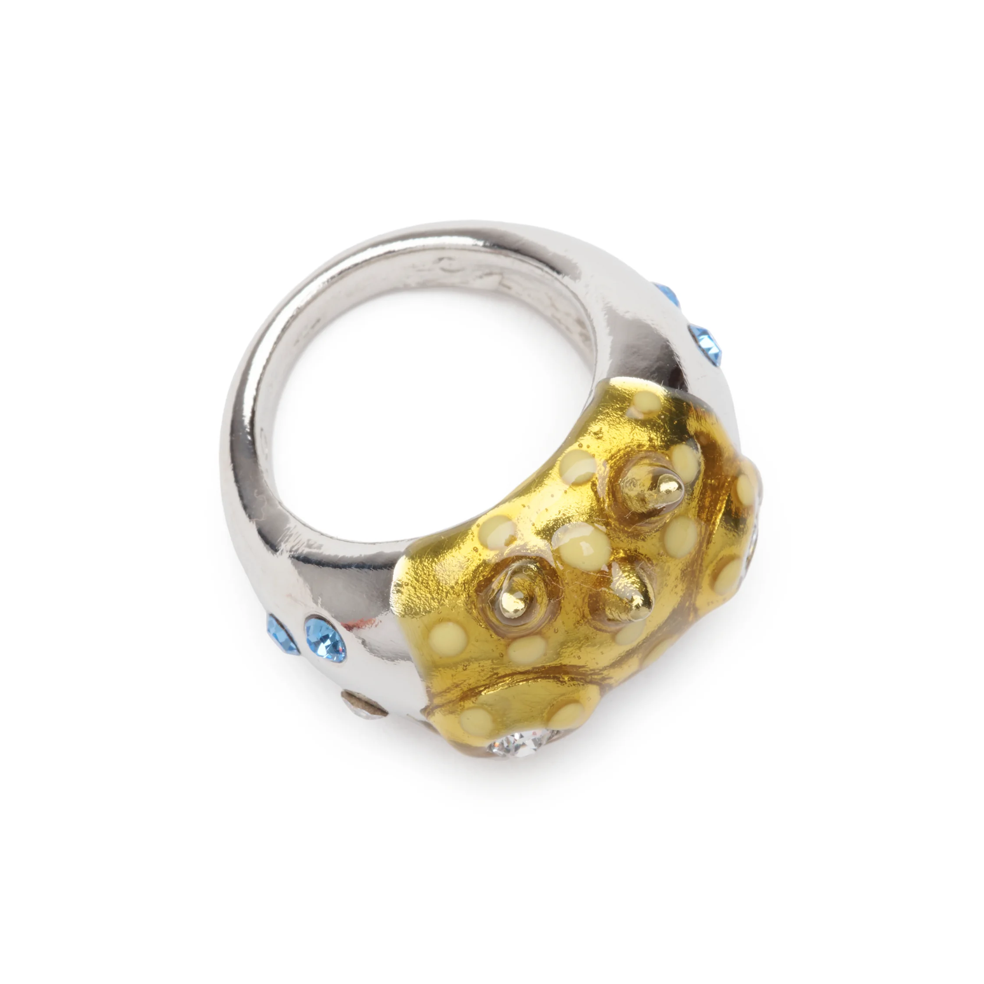 Collina Strada Rhino Baby Ring Silver Gold