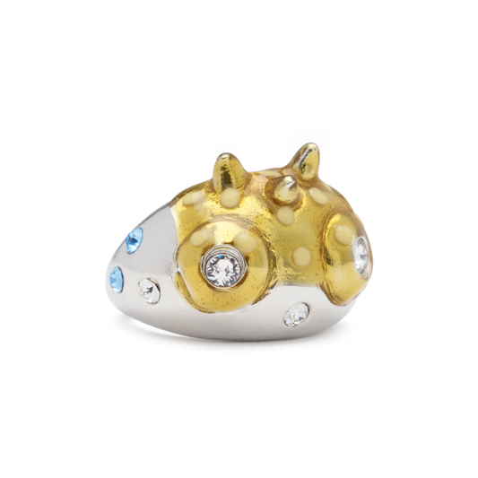 Collina Strada Rhino Baby Ring Silver Gold