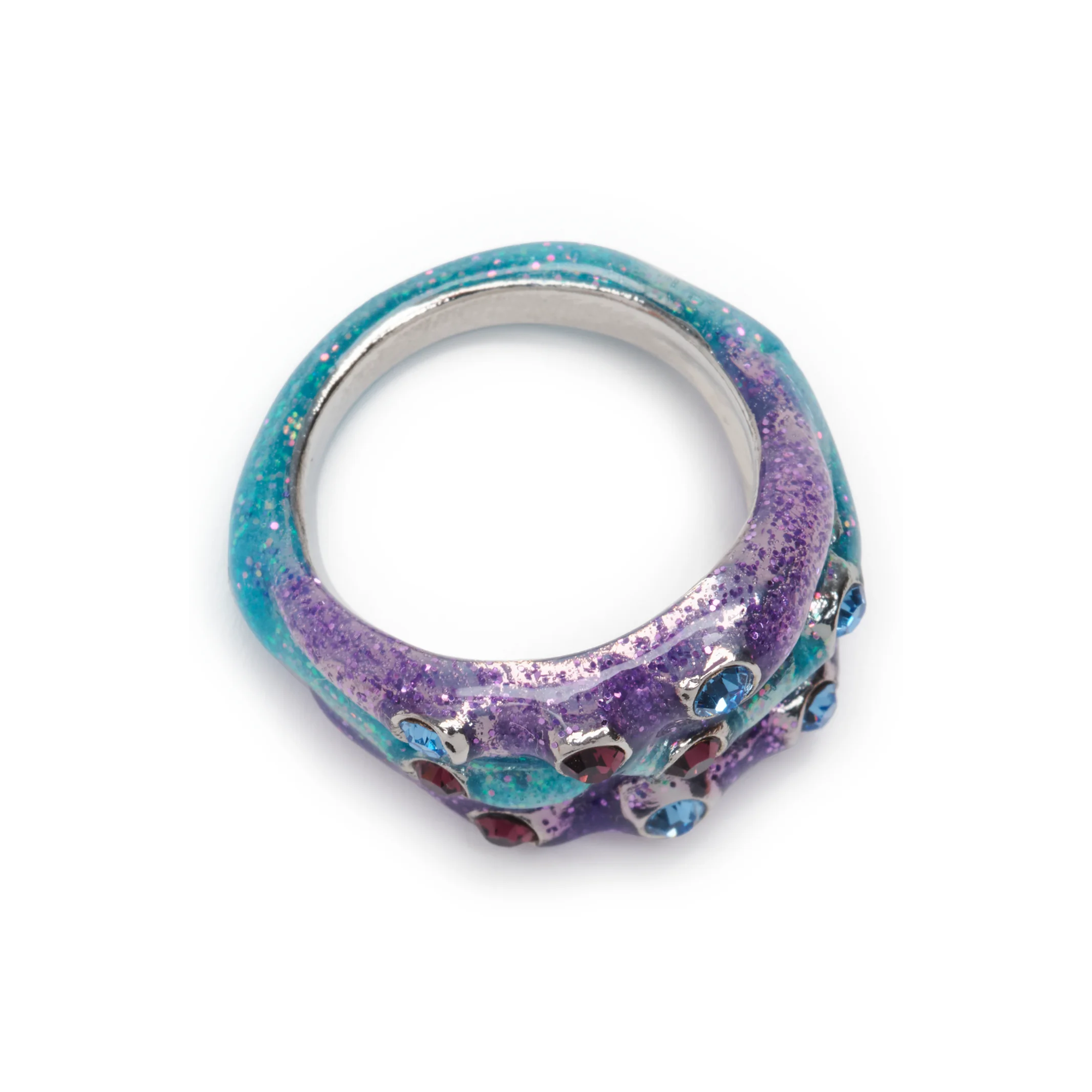 Collina Strada Stacked Ring Periwinkle Glitter