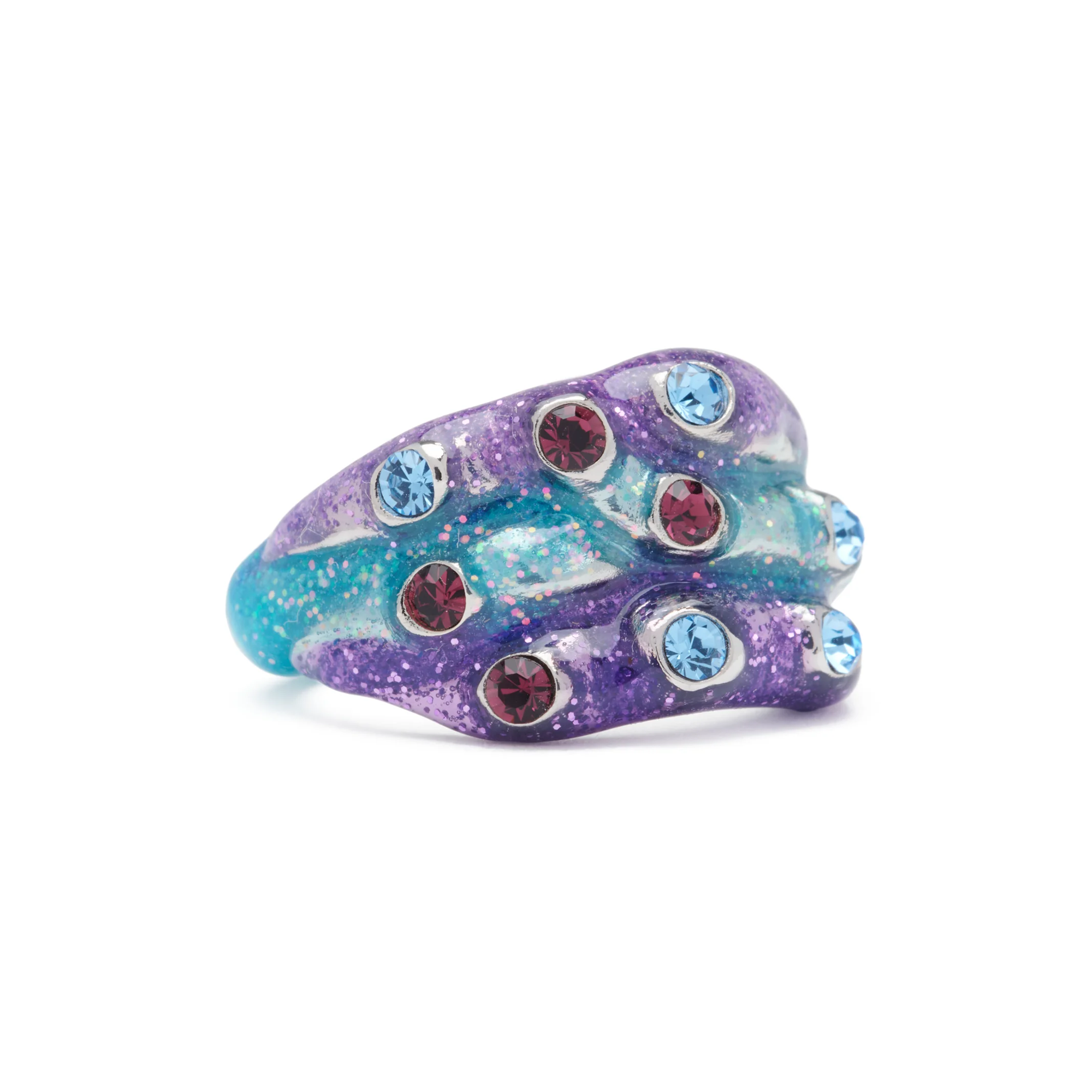Collina Strada Stacked Ring Periwinkle Glitter