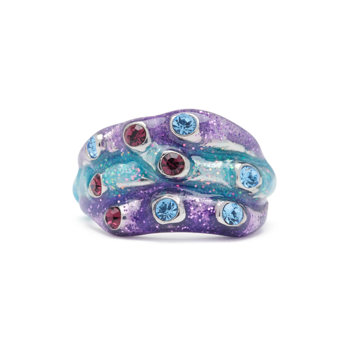 Collina Strada Stacked Ring Periwinkle Glitter