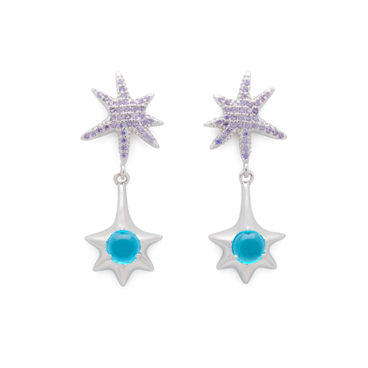 Collina Strada Star Drop Earring Lavender