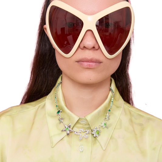 Collina Strada Star Flame Constellation Necklace Apple Green