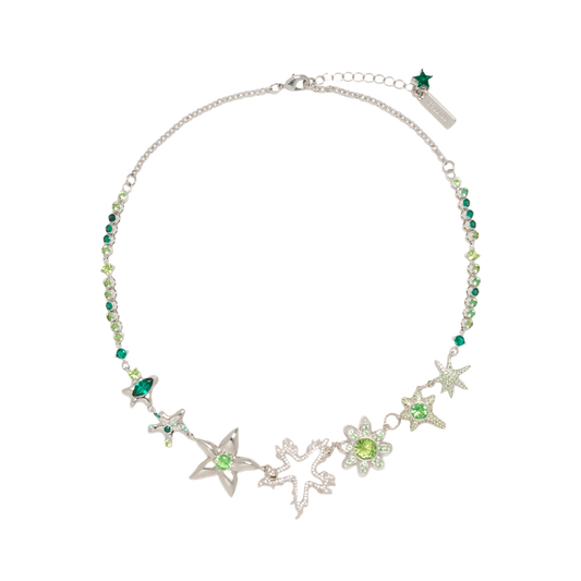 Collina Strada Star Flame Constellation Necklace Apple Green