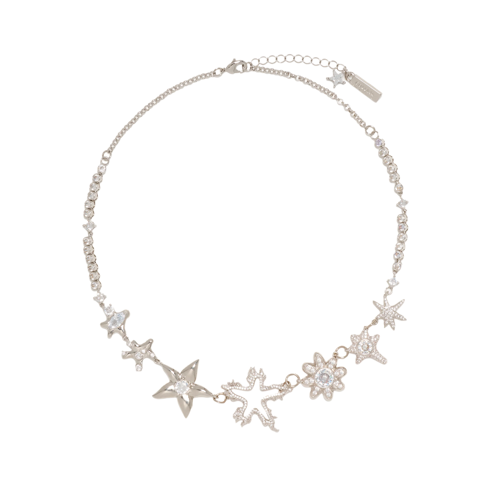 Collina Strada Star Flame Constellation Necklace Crystal Clear