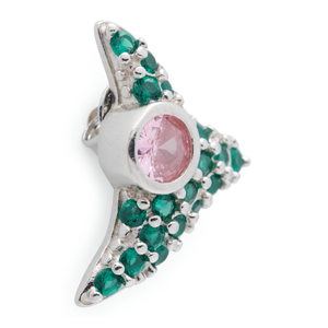 Collina Strada Trigon Studs Light Pink-Emerald