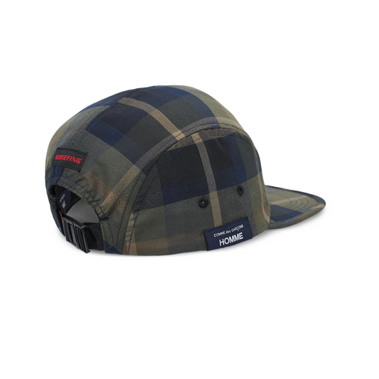 Comme Des Garcons Homme 5-Panel Plaid Cap Khaki/Navy HQ-K602-051-2