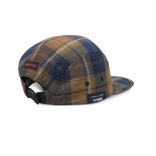 Comme Des Garcons Homme 5-Panel Plaid Cap Khaki/Brown HQ-K602-051-1