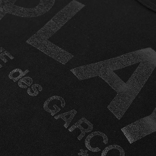 Comme Des Garcons Play T-Shirt Play Logo Print Black AX-T188-051