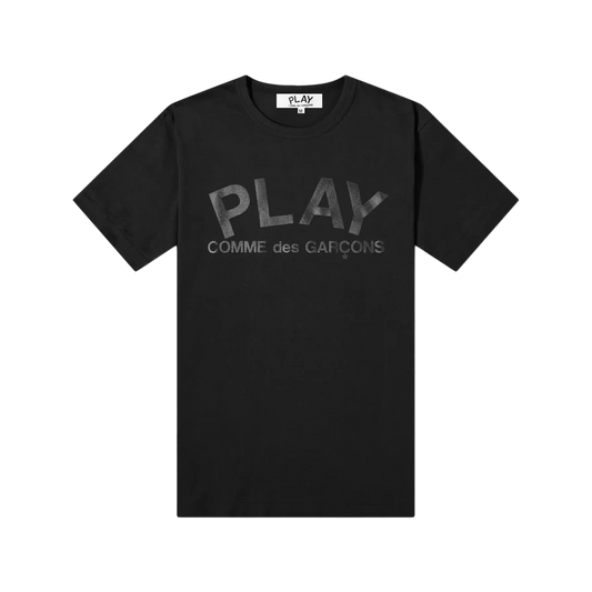 Comme Des Garcons Play T-Shirt Play Logo Print Black AX-T188-051