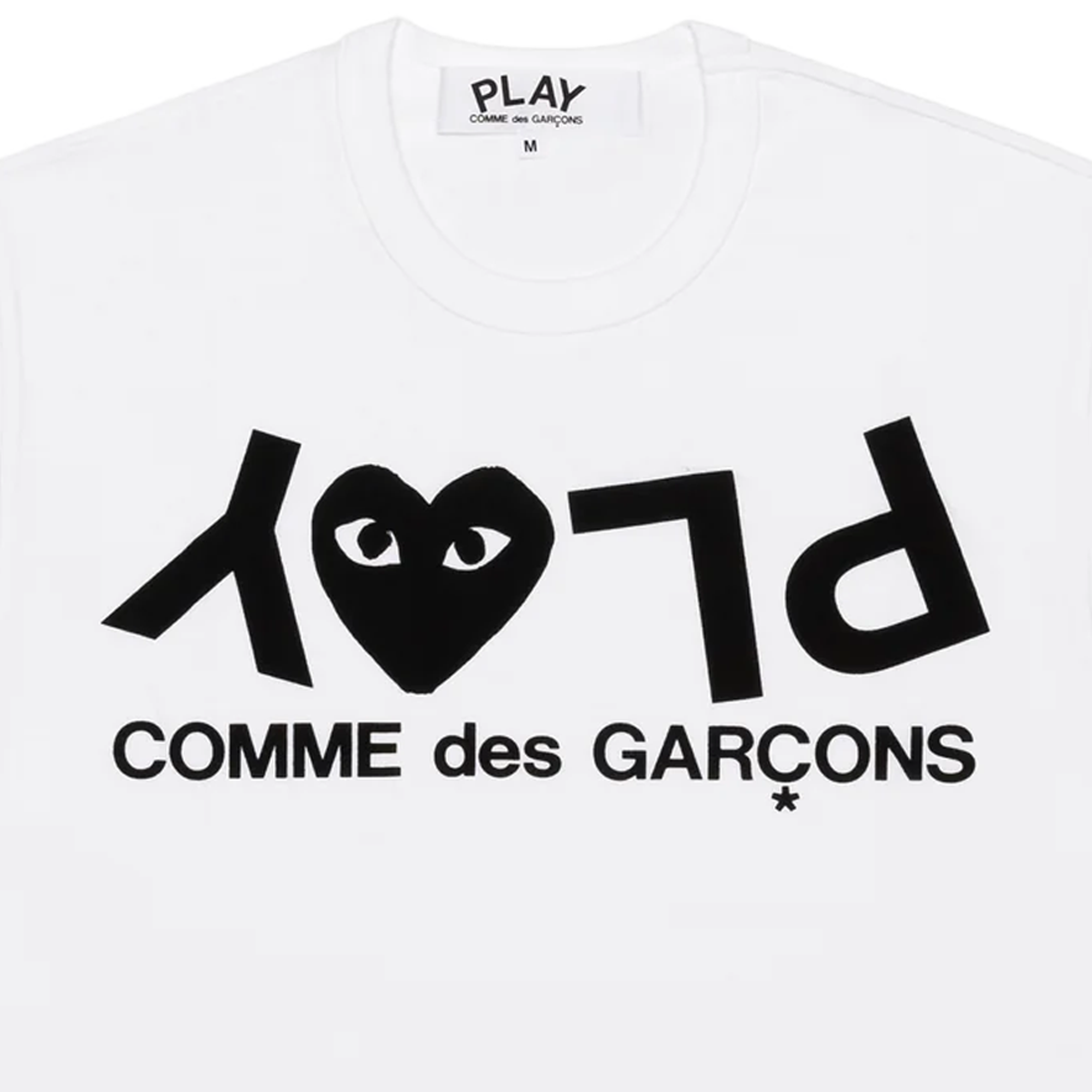 Comme Des Garcons Play T-Shirt Play Logo Print White AX-T068-051