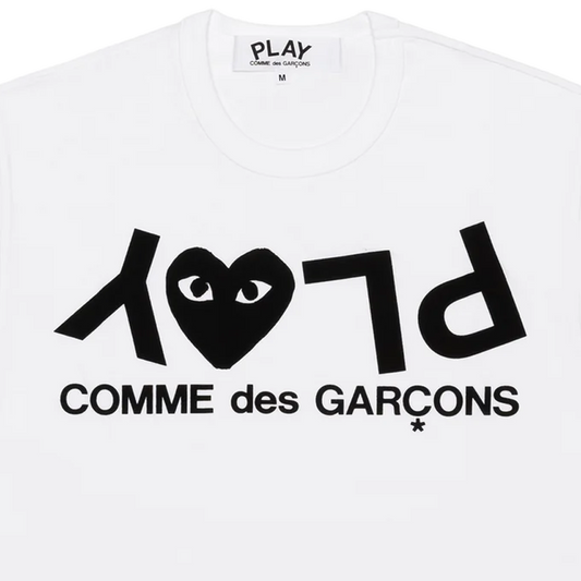 Comme Des Garcons Play T-Shirt Play Logo Print White AX-T068-051