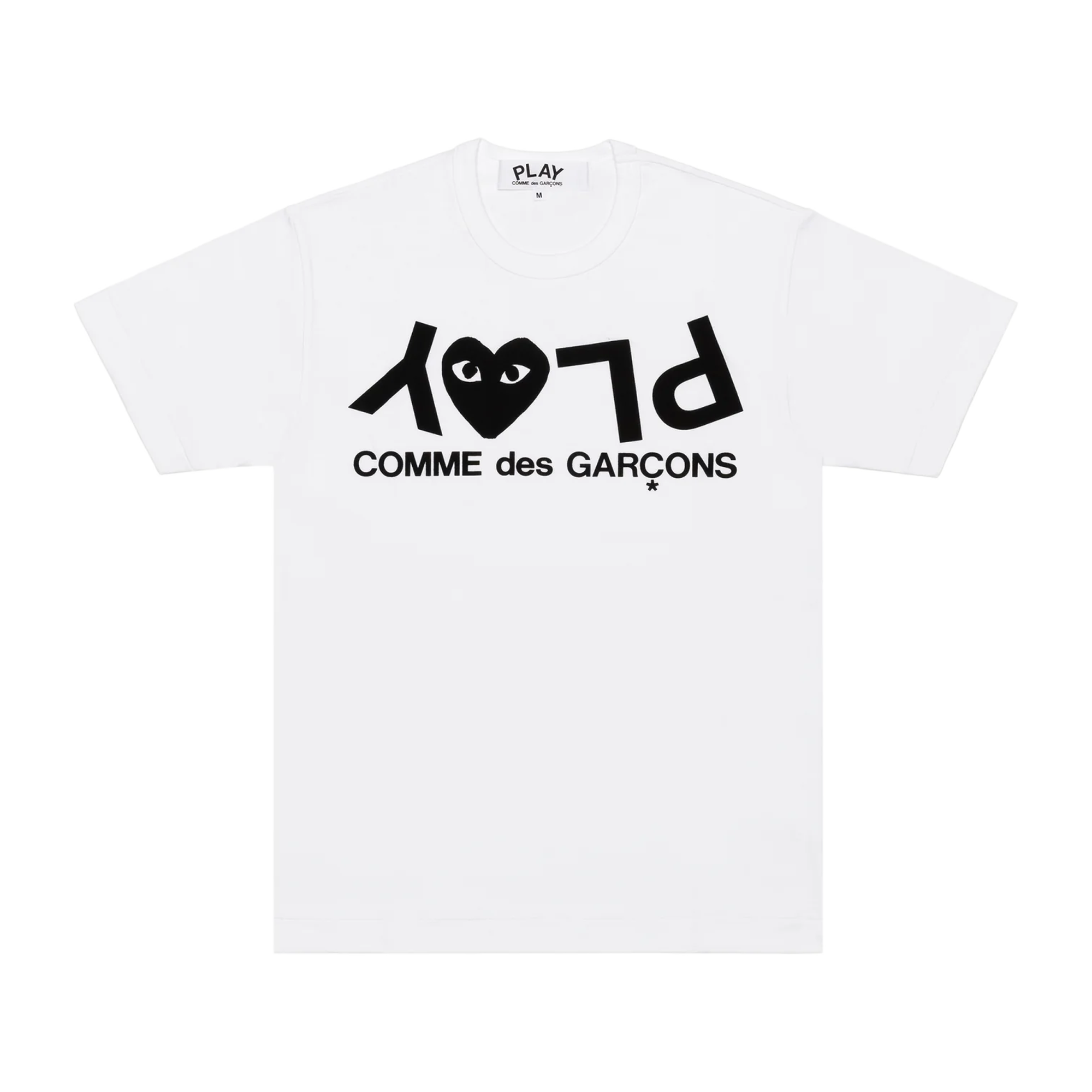 Comme Des Garcons Play T-Shirt Play Logo Print White AX-T068-051