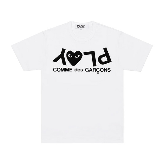 Comme Des Garcons Play T-Shirt Play Logo Print White AX-T068-051