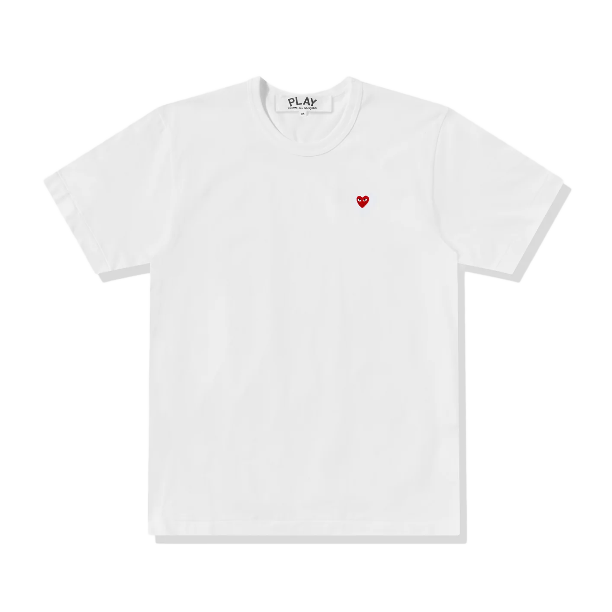 Comme Des Garcons Play T-Shirt Small Red Emblem White AX-T304-051
