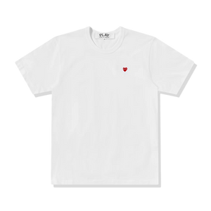 Comme Des Garcons Play T-Shirt Small Red Emblem White AX-T304-051
