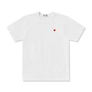 Comme Des Garcons Play T-Shirt Small Red Emblem White AX-T304-051