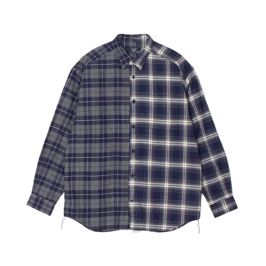 Comme des Garcons Homme Shirt HP-B021-051-1- Navy/Grey