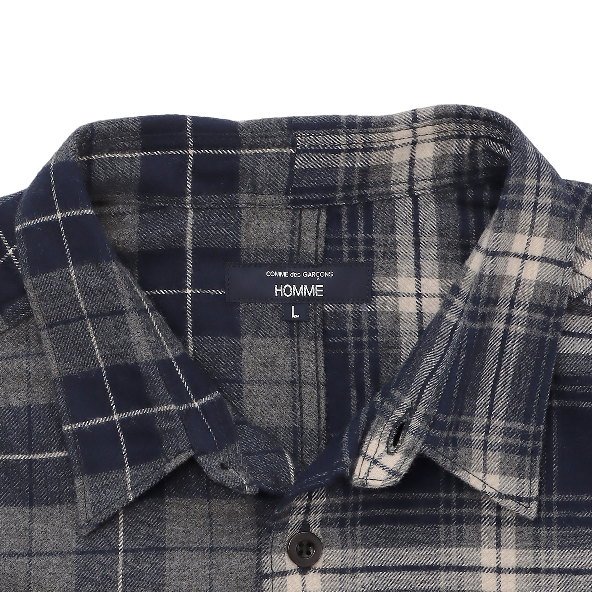 Comme des Garcons Homme Shirt HP-B021-051-1- Navy/Grey