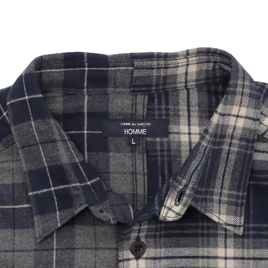 Comme des Garcons Homme Shirt HP-B021-051-1- Navy/Grey