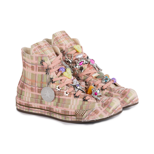 Collina Strada x Converse Women's Chuck 70 HI Mellow Rose/Fir Gr/Spinach
