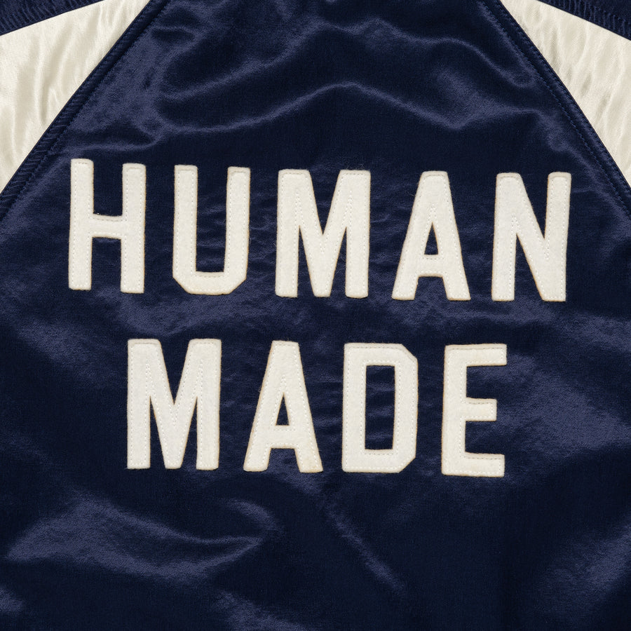 Human Made Satin Stadium Jacket Navy HM29JK020N