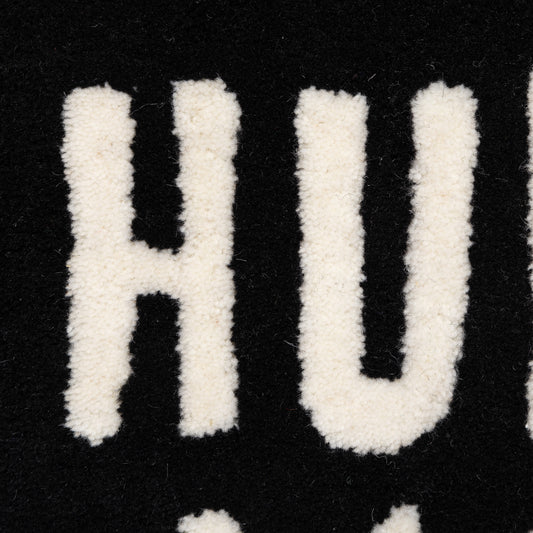 Human Made Heart Rug Small Black HM29GD072B