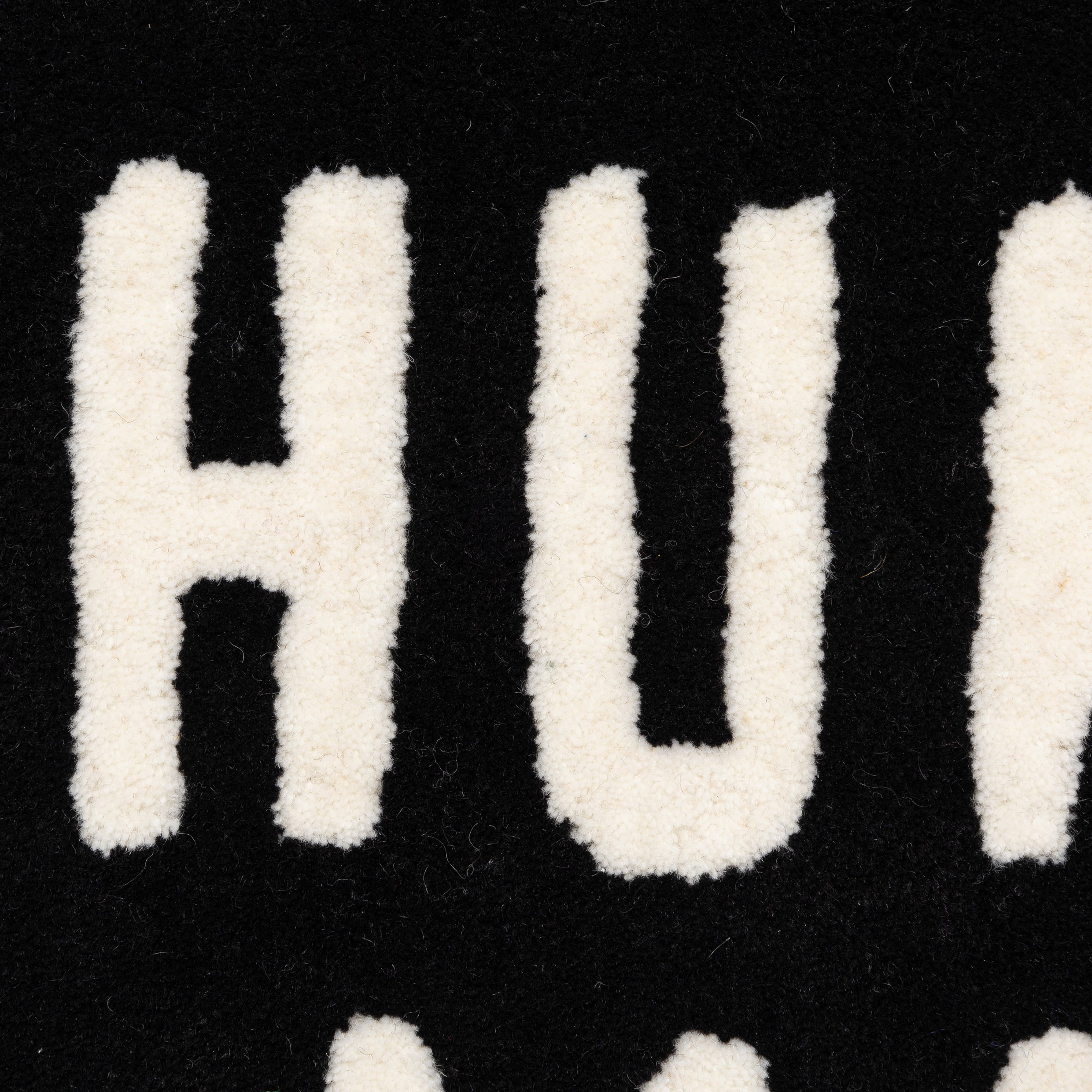 Human Made Heart Rug Medium Black HM29GD073B