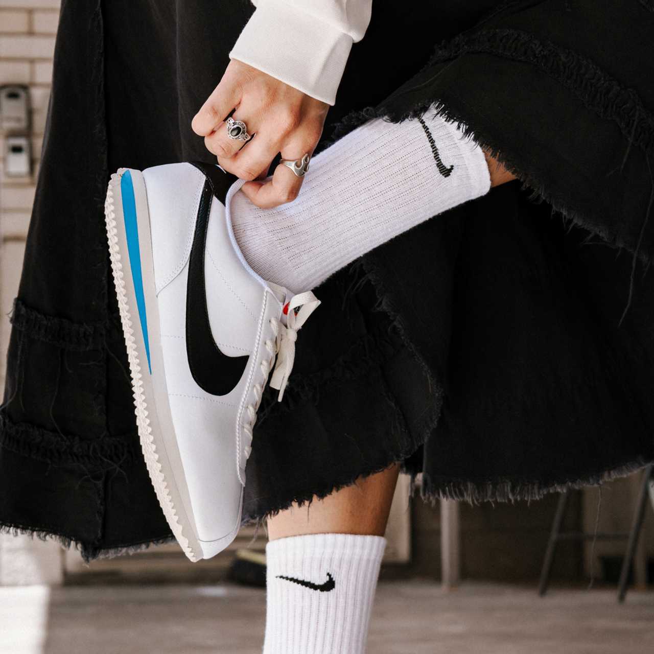 Nike top cortez socks