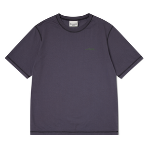 Pseushi Contrast Stitch T-Shirt Black Currant