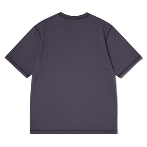 Pseushi Contrast Stitch T-Shirt Black Currant