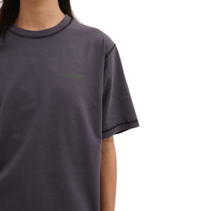 Pseushi Contrast Stitch T-Shirt Black Currant