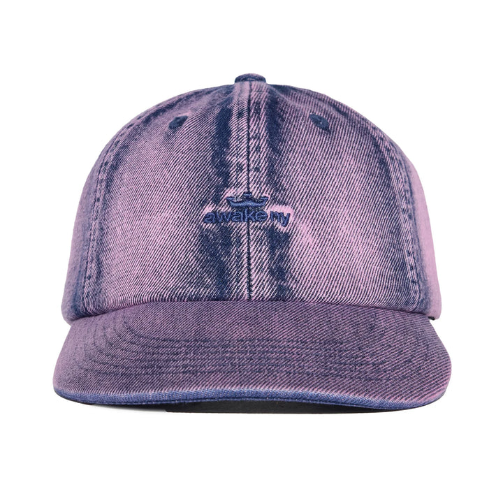 Awake NY Crown Logo Denim Hat Pink