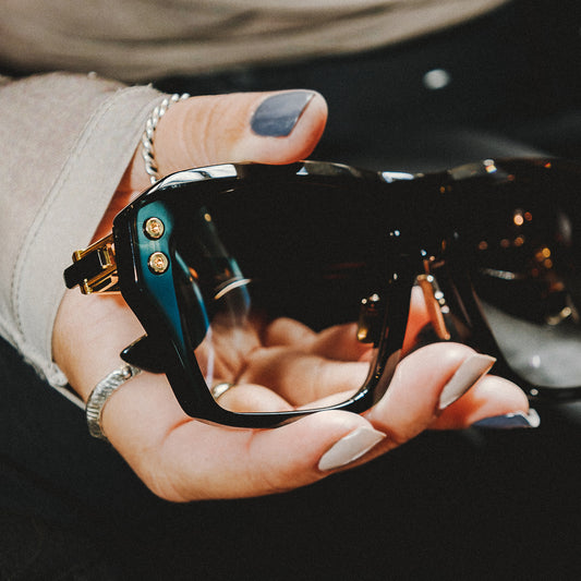 Dita Grand-APX Ink Swirl/Yellow Gold w/ Dark Grey to Clear Gradient Lens DTS417-A-01