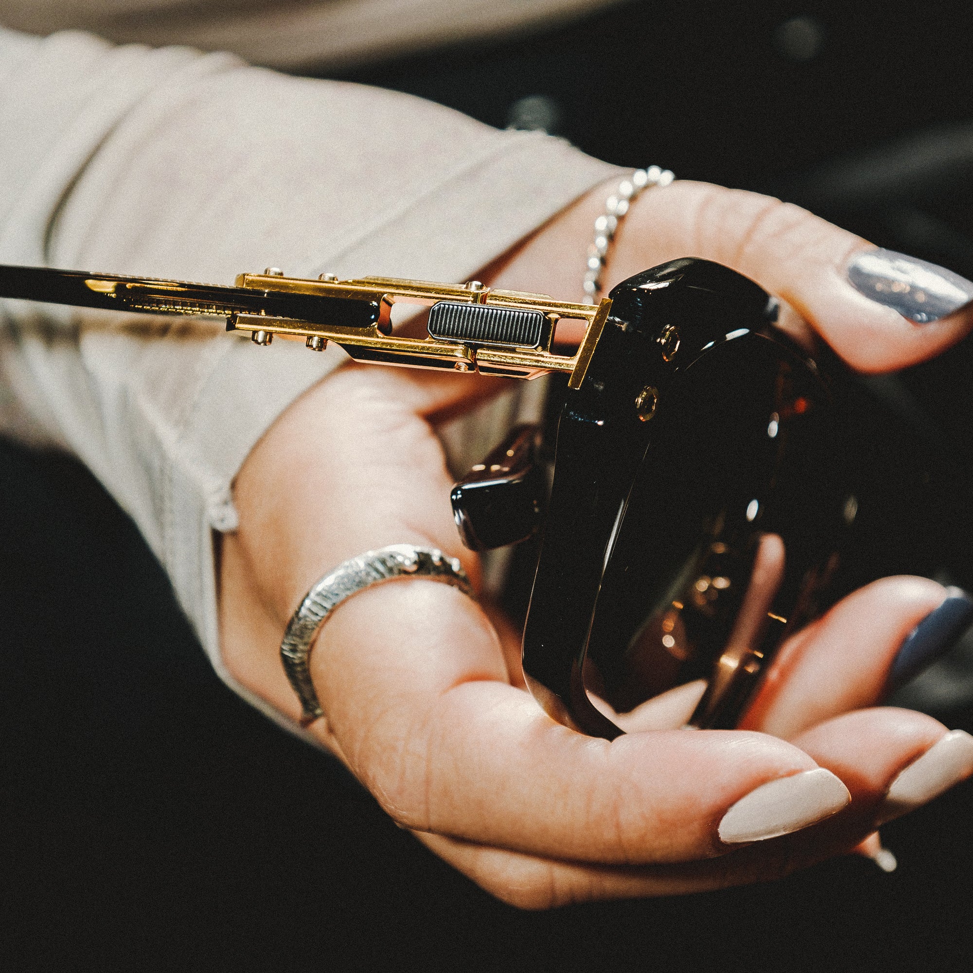 Dita Grand-APX Ink Swirl/Yellow Gold w/ Dark Grey to Clear Gradient Lens DTS417-A-01