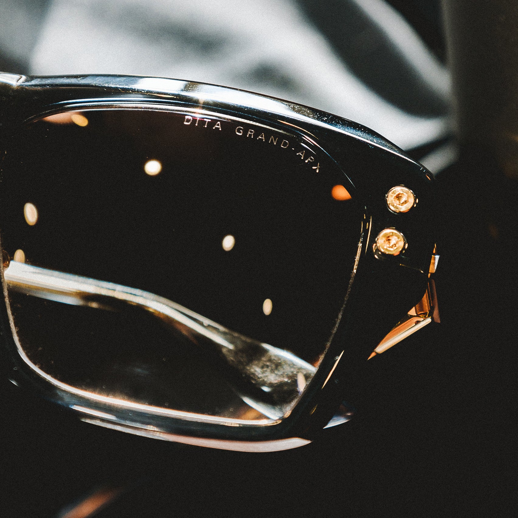 Dita Grand-APX Ink Swirl/Yellow Gold w/ Dark Grey to Clear Gradient Lens DTS417-A-01