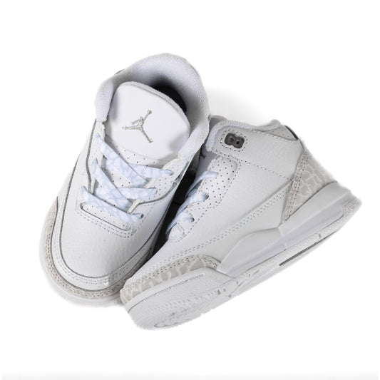Nike Air Jordan 3 Retro (TD) White/Metallic Silver/White DM0968-111
