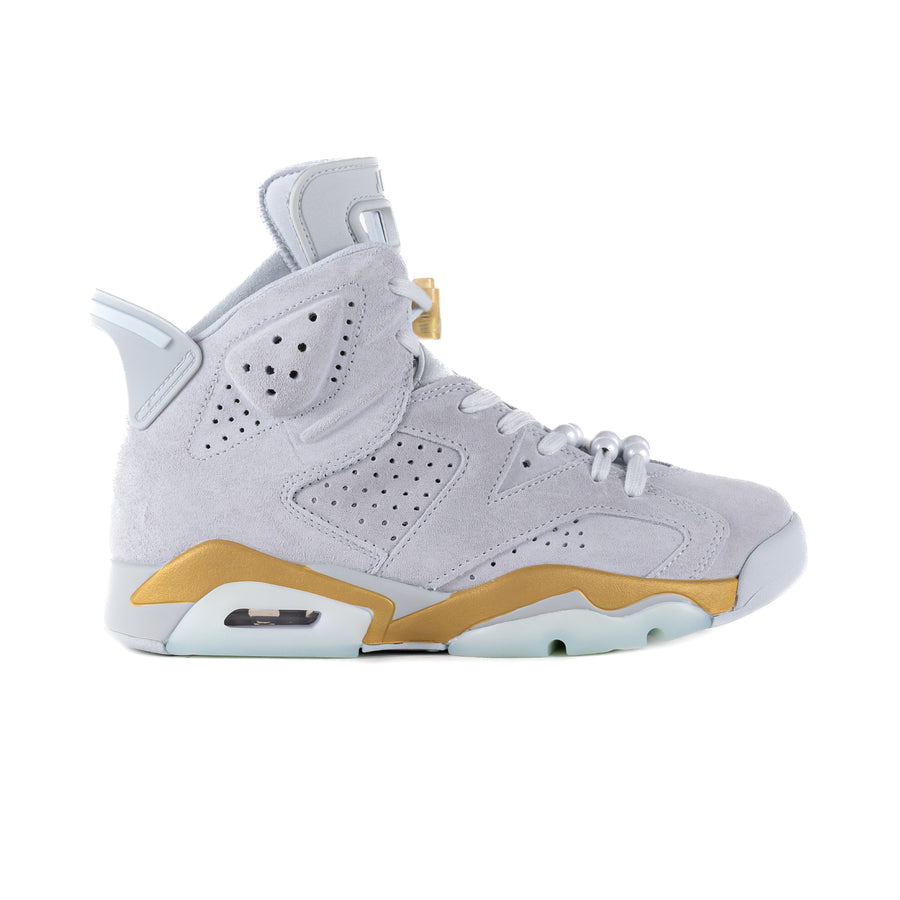 Nike Women's Air Jordan 6 Retro "Pearl" Pure Platinum/Glacier Blue/Metallic Gold DQ4914-074