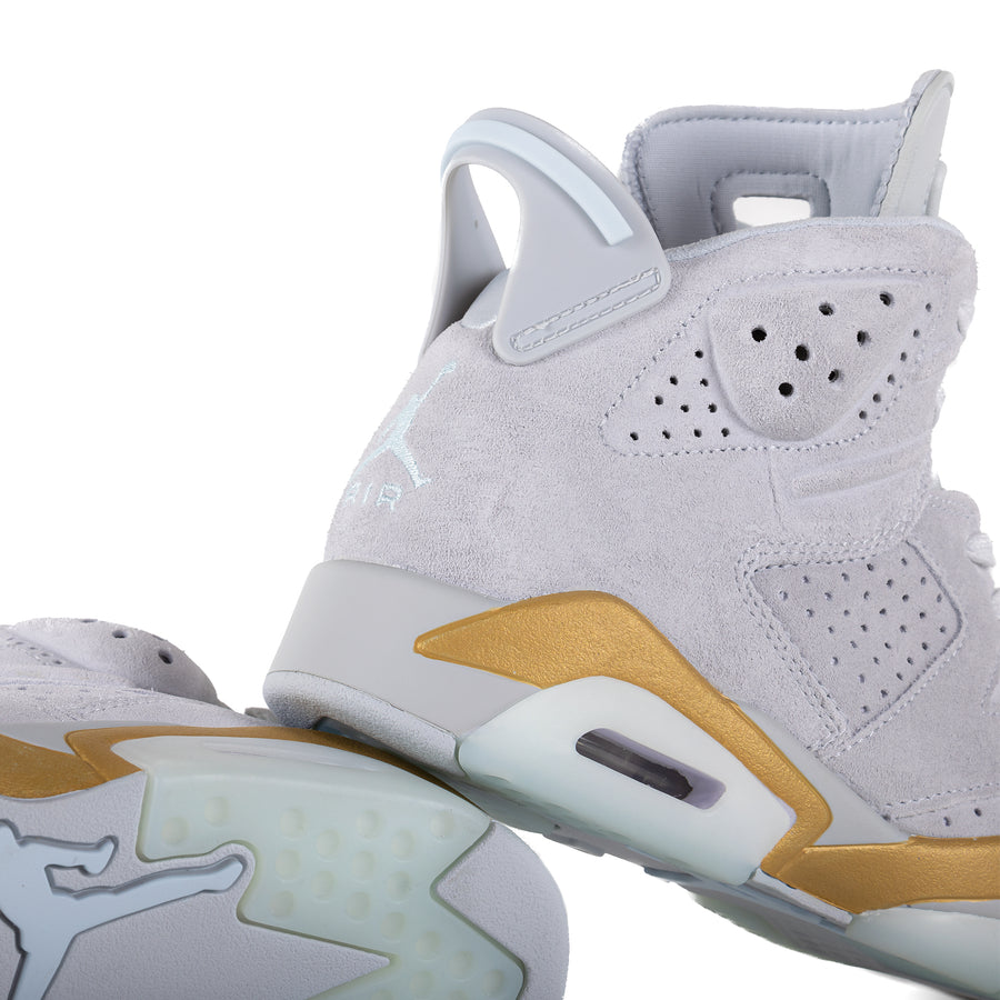 Nike Women's Air Jordan 6 Retro "Pearl" Pure Platinum/Glacier Blue/Metallic Gold DQ4914-074