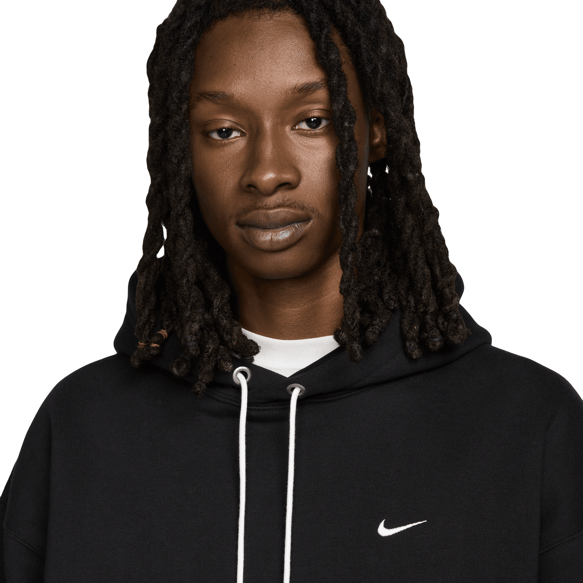 Black nike tick hoodie sales